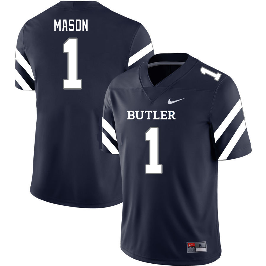 Men-Youth #1 Will Mason Butler Bulldogs 2023 College Football Jerseys Stitched-Navy